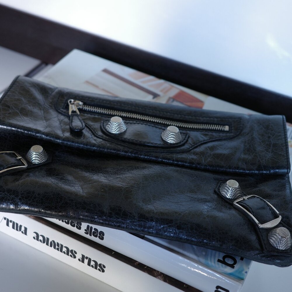 Balenciaga Motocross Giant 21 City Bag Envelope Clutch